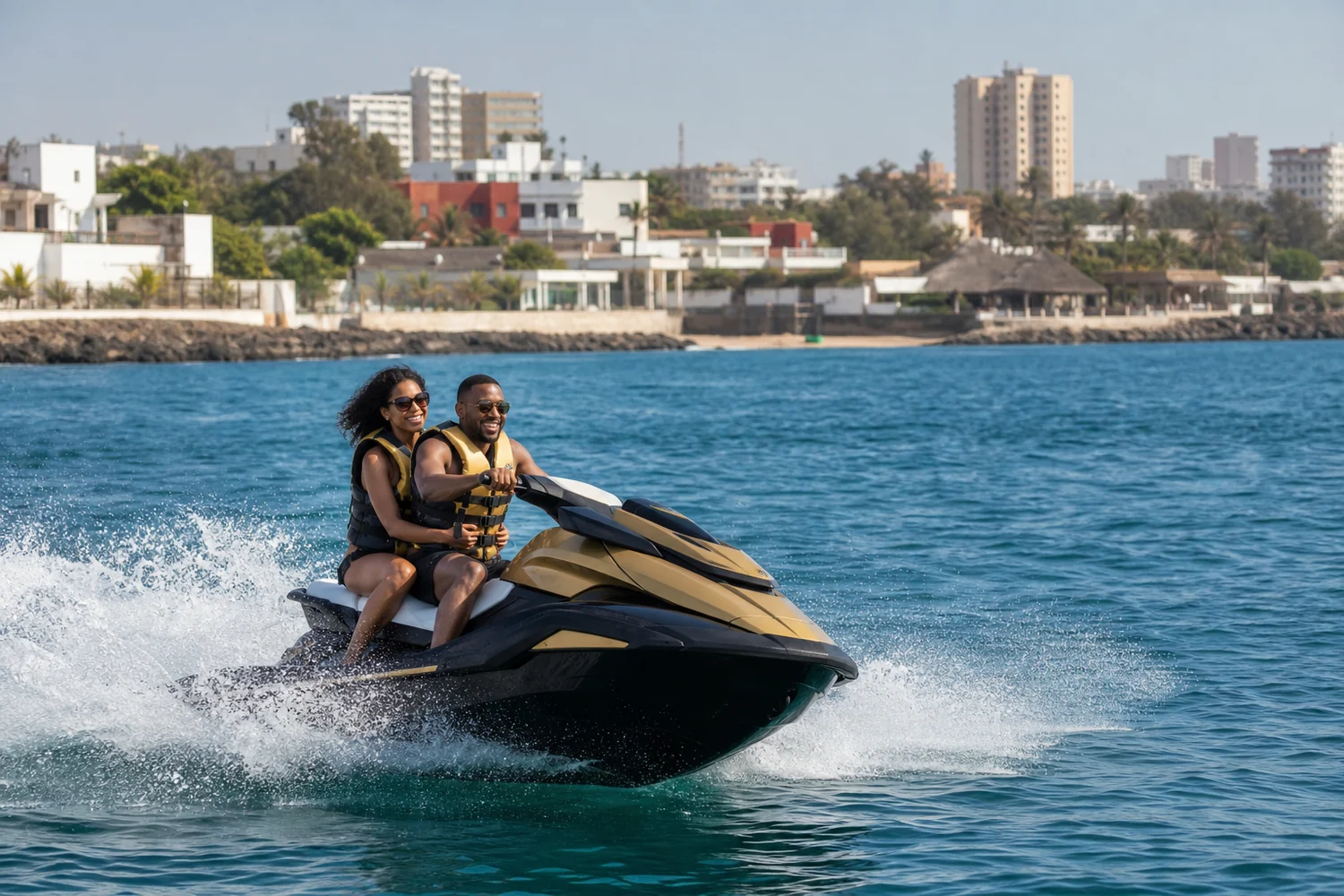 Sortie en jet-ski au large de Dakar
